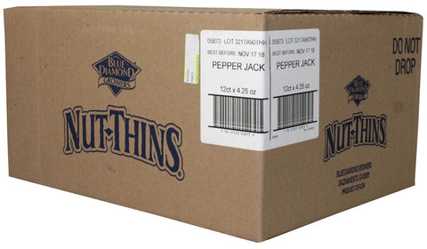 Blue Diamond Pepper Jack Cheese Almond Nut Thins Cracker, 4.25 Ounce -- 12 per case