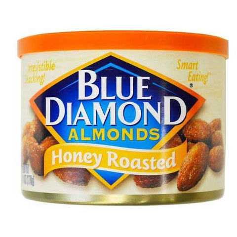 Blue Diamond Honey Roasted Whole Almonds, 6 Ounce -- 12 per case