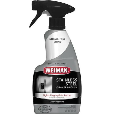 Weiman Stainless Steel Clean and Polish Trigger, 12 Fluid Ounce -- 6 per case
