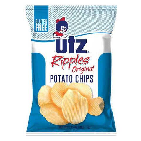 Utz Ripples Original Potato Chips, 2.75 Ounce -- 14 per case