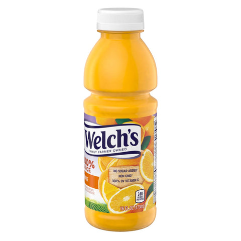 Welchs 100 Percent Orange Juice, 16 Fluid Ounce -- 12 per case.