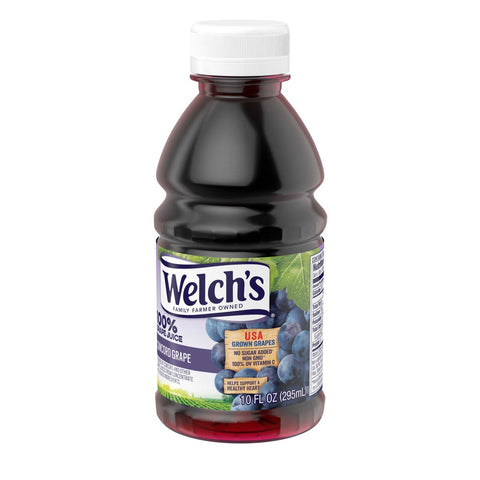 Welch's 100 Percent Grape Juice Drink, 10 Ounce -- 24 Case