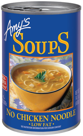 Amys No Chicken Noodle Soup, 14.1 Ounce -- 12 per case.