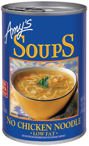 Amys No Chicken Noodle Soup, 14.1 Ounce -- 12 per case.