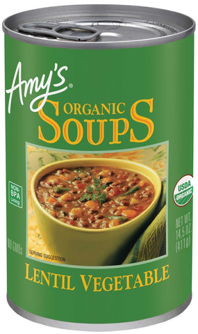 Amys Organic Lentil Vegetable Soup, 14.5 Ounce -- 12 per case.