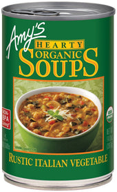 Amys Organic Hearty Rustic Italian Vegetable Soup, 14 Ounce -- 12 per case.