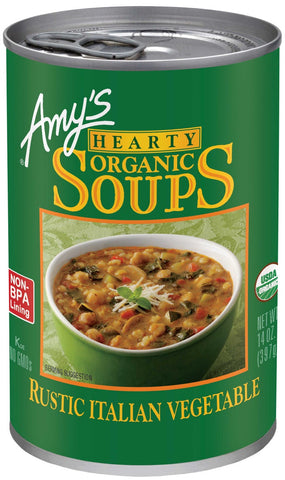 Amys Organic Hearty Rustic Italian Vegetable Soup, 14 Ounce -- 12 per case.