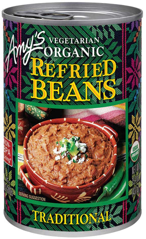 Amys Organic Traditional Refried Beans, 15.4 Ounce -- 12 per case.