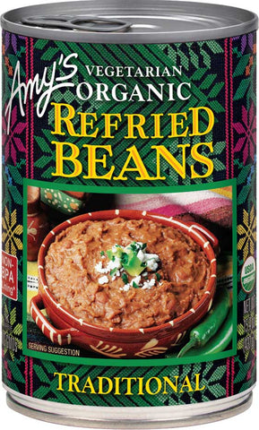 Amys Organic Traditional Refried Beans, 15.4 Ounce -- 12 per case.