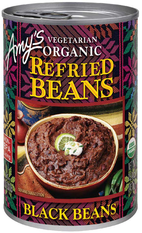 Amys Organic Refried Black Beans, 15.4 Ounce -- 12 per case.