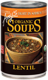 Amys Organic Light in Sodium Lentil Soup, 14.5 Ounce -- 12 per case.