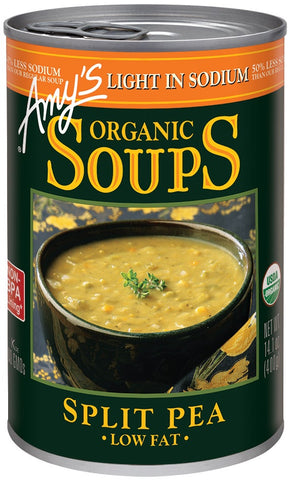 Amys Organic Light in Sodium Split Pea Soup, 14.1 Ounce -- 12 per case.