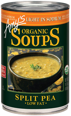 Amys Organic Light in Sodium Split Pea Soup, 14.1 Ounce -- 12 per case.