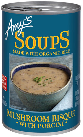 Amys Mushroom Bisque with Porcini, 14 Ounce -- 12 per case.