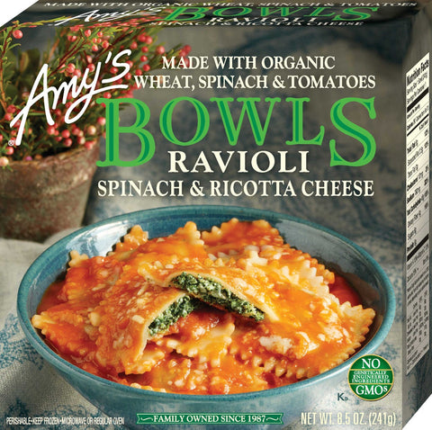 Amys Spinach Ravioli Bowl, 8.5 Ounce -- 12 per case
