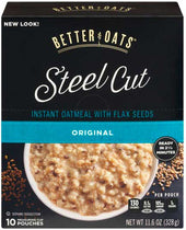 Malt O Meal Better Oats Original Steel Cut Instant Oatmeal, 11.6 Ounce -- 6 per case.