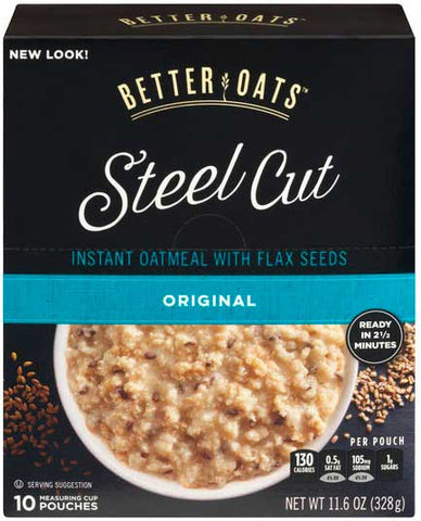 Malt O Meal Better Oats Original Steel Cut Instant Oatmeal, 11.6 Ounce -- 6 per case.