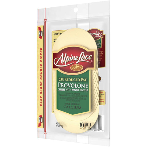 Alpine Lace Sliced Provolone Cheese with Smoked Flavor, 8 Ounce -- 12 per case