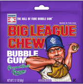 Big League Chew Grape Bubblegum, 2.12 Ounce - 12 per pack -- 9 packs per case.