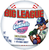 Big League Chew Baseball Gumballs, 0.53 ounce -- 24 per case