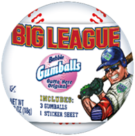 Big League Chew Baseball Gumballs, 0.53 ounce -- 24 per case