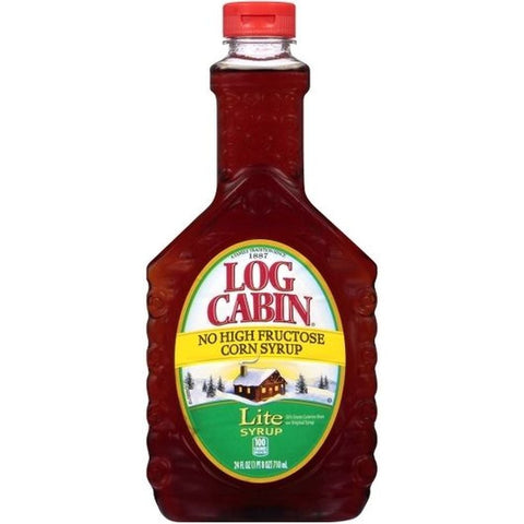 Log Cabin Lite Syrup, 24 Fluid Ounce -- 12 per case
