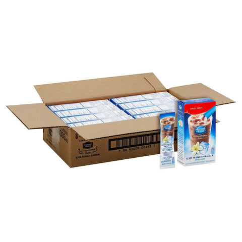 Maxwell House International Cafe Style Iced Latte Singles French Vanilla Beverage Mix, 3.42 Ounce -- 8 per case.
