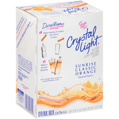 Crystal Light Single Serve Sugar-Free Sunrise Orange On-the-Go Powdered Mix, 0.16 ounce -- 120 packs per case