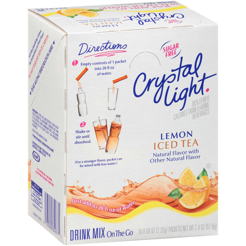 Krafts Crystal Light On The Go Iced Tea Drink 20 Ounce, 30 per pack -- 4 packs per case.