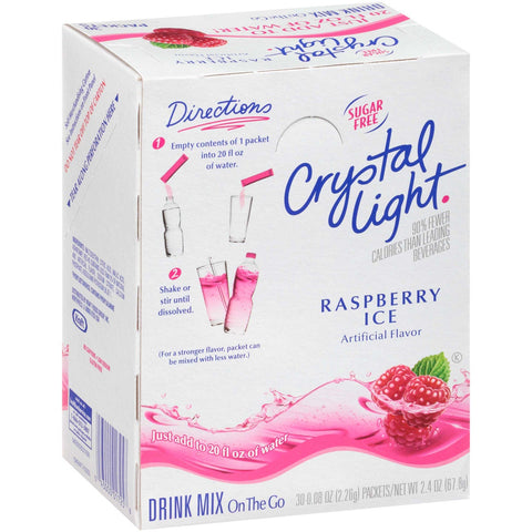 Crystal Light Raspberry On The Go Drink 120 Case .94 Pound