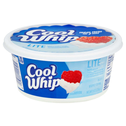 Kraft Frozen Lite Cool Whip Whipped Topping, 8 Ounce -- 24 per case.