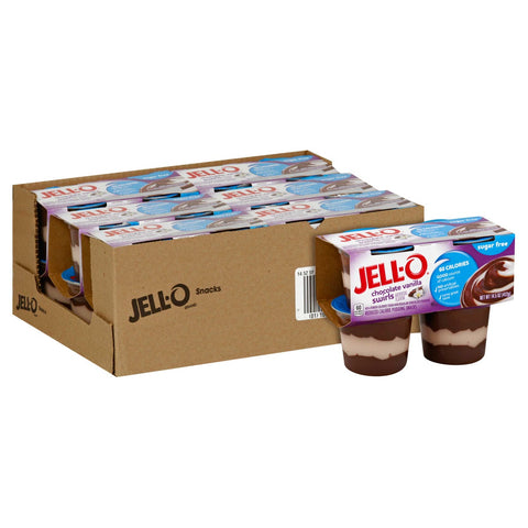Jell O Sugar Free Chocolate Vanilla Swirls Pudding Dessert, 14.5 Ounce -- 6 per case.