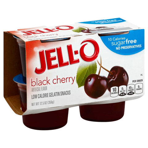Jell O Sugar Free Black Cherry Gelatin, 12.5 Ounce -- 6 per case.