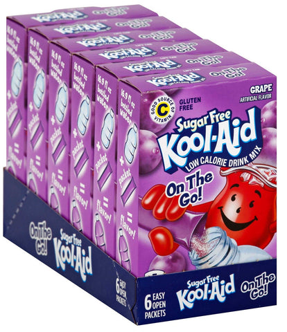 Kool Aid On The Go Zero Sugar Grape Powdered Soft Drink Mix, 0.36 Ounce -- 12 per case