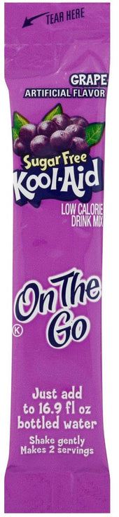 Kool Aid On The Go Zero Sugar Grape Powdered Soft Drink Mix, 0.36 Ounce -- 12 per case