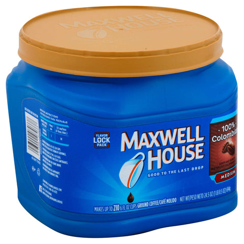 Maxwell House 100 Percent Colombian Ground Coffee, 1.531 Pound -- 6 per case