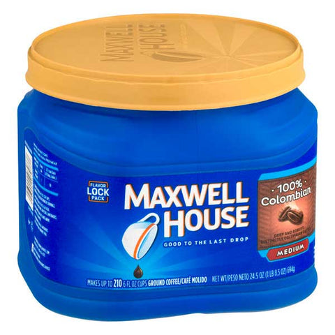 Maxwell House 100 Percent Colombian Ground Coffee, 1.531 Pound -- 6 per case