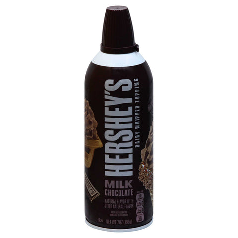 Hersheys Milk Chocolate Whipped Topping, 7 Ounce -- 12 per case.