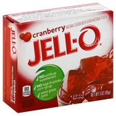 Jello Cranberry Gelatin, 3 Ounce -- 24 Case