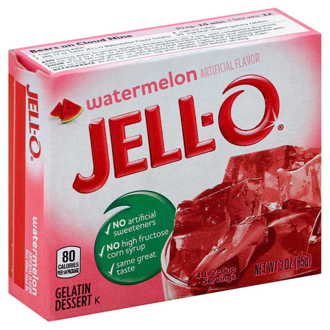 Jello X-Treme Watermelon Gelatin, 3 Ounce -- 24 Case