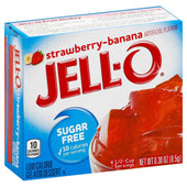 Jello Strawberry Banana Gelatin, .3 Ounce -- 24 Case