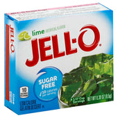 Jello Sugar Free Lime Gelatin, .3 Ounce -- 24 Case