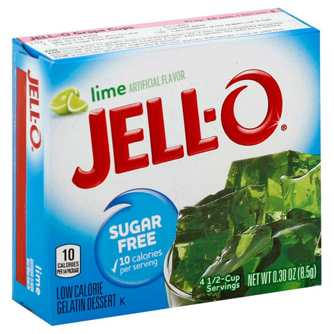 Jello Sugar Free Lime Gelatin, .3 Ounce -- 24 Case
