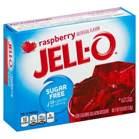 Jello Raspberry Gelatin, .6 Ounce -- 24 Case