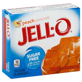 Jello Peach Gelatin Dessert, 0.3 Ounce -- 24 per case.