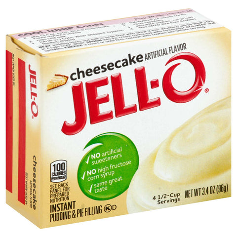 Jello Instant Cheesecake Pudding, 3.4 Ounce -- 24 Case