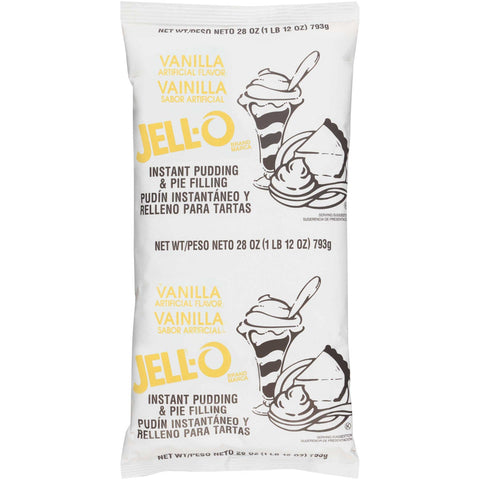 Pudding Jello Instant Vanilla 12 Case 28 Ounce