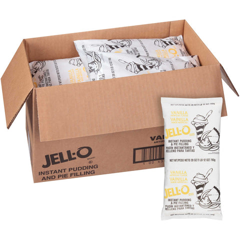 Pudding Jello Instant Vanilla 12 Case 28 Ounce