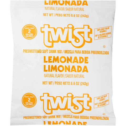 Twist Lemonade Mix Drink, 2 Gallon -- 12 Case