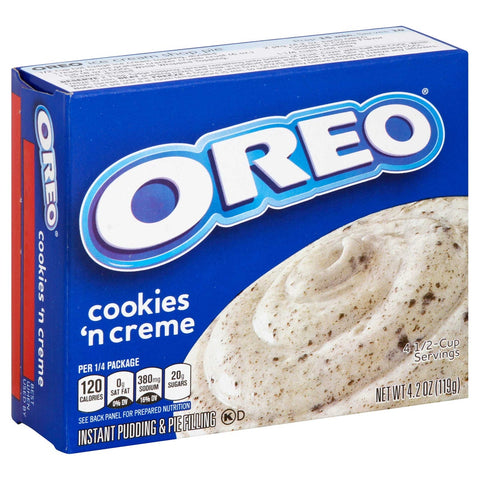 Jello Pudding and Pie Filling, Instant Oreo Cookies N Cream with Cookies Pieces, 4.2 Ounce -- 24 per case.